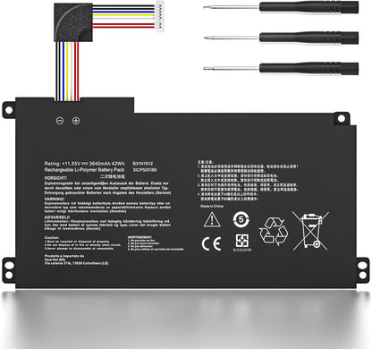 Genuine B31N1912 C31N1912 Laptop Battery for ASUS VivoBook E410 E410MA E410M L410MA E410KA F414MA E510 E510M E510MA E510KA R522MA F414MA-EK1890WS L510MA-WB04,11.55V 42Wh