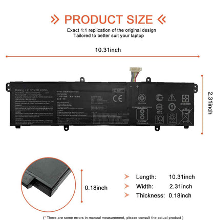 Genuine B31N1911 Battery for ASUS VivoBook Flip K413 K413EA K413EP K413EQ K413FA K413FQ K413JA S433EA S433FA X413EA X413JA TP420 TM420 TP470 TM420UA TM420IA TP420UA TP420IA TP470E TP470EA TP470EZ