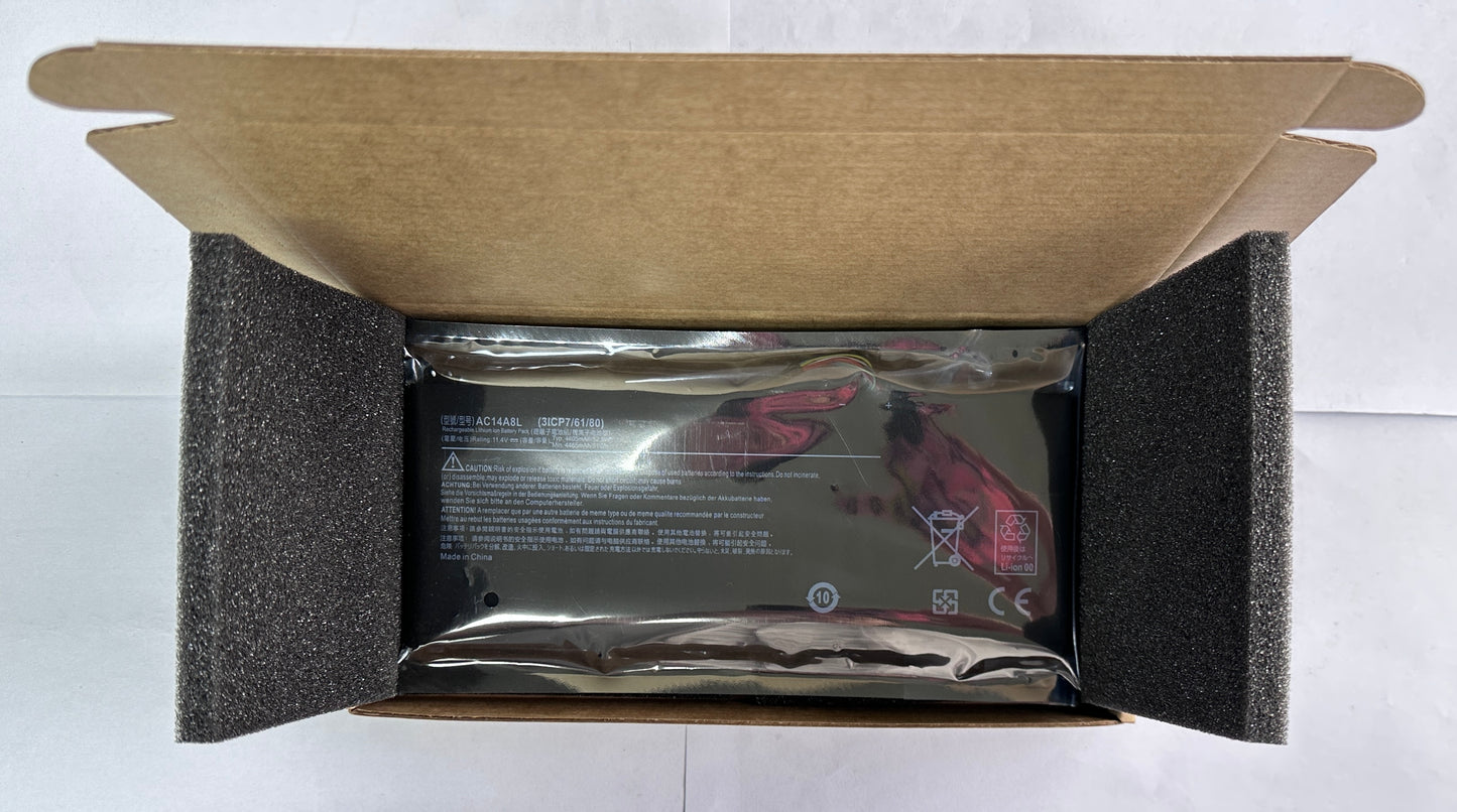 AC14A8L Replacement Laptop Battery Compatible with Acer V15 Nitro Aspire VN7-571 VN7-591 VN7-571G VN7-791G VN7-791 Series AC14A8L 3ICP7/61/80-11.4V 52.5Wh