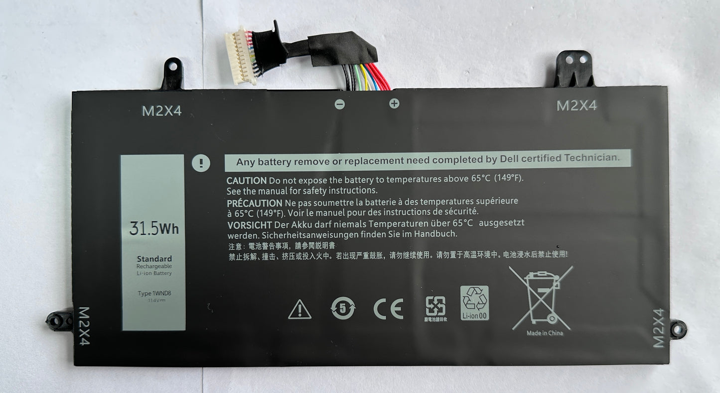 J0PGR 0J0PGR JOPGR 1WND8 X16TW 0X16TW 0FTH6F FTH6F Laptop Battery Replacement for Dell Latitude 12 5285 5290 2-in-1 T17G Tablet Series Notebook (7.6V 42Wh)