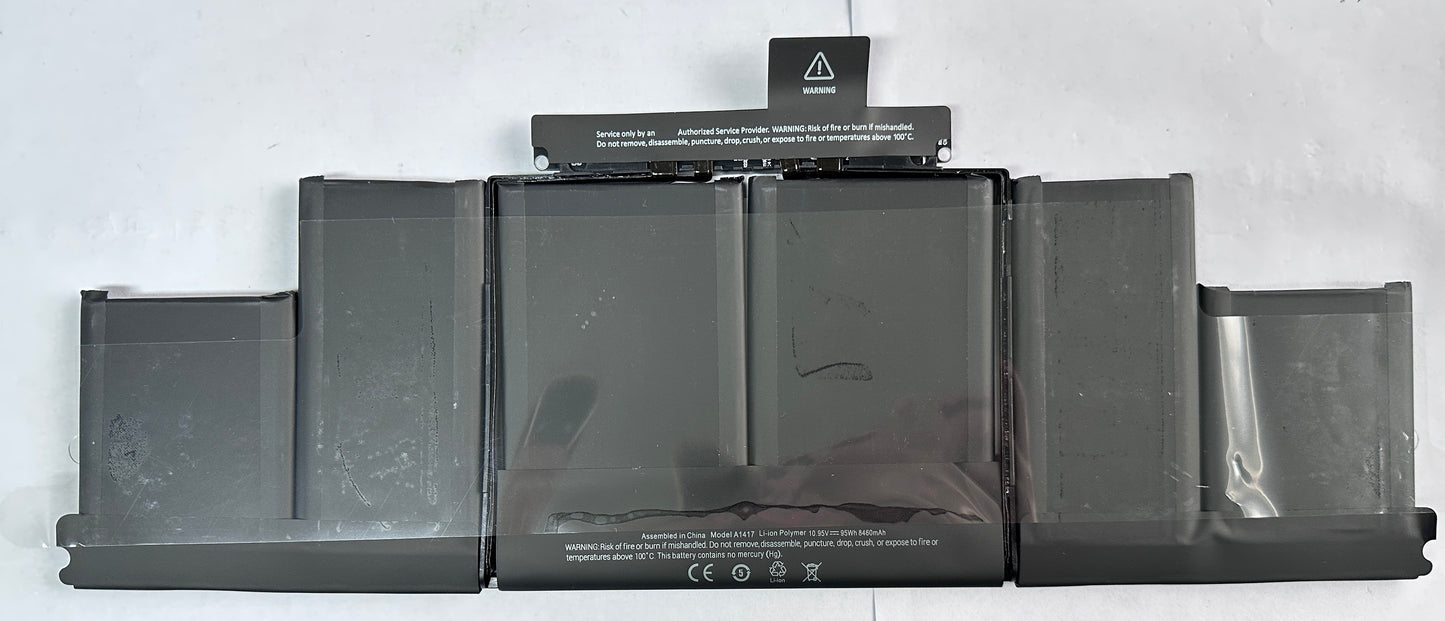 Genuine A1417 Replacement Laptop Battery for Apple Mid 2012 Early 2013 MacBook Pro 15-inch Retina A1398 EMC 2512 EMC 2673 Battery MacBook Pro 15" A1398 Apple A1417 Battery 95Wh