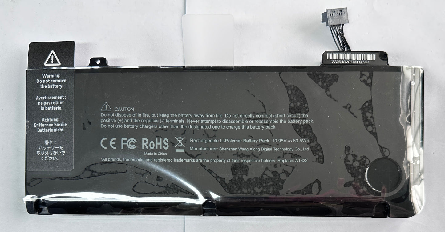 Genuine A1322 Replacement Battery for MacBook Pro 13" (2009-2012) | A1278 MB990LL/A MC374LL/A MC724LL/A