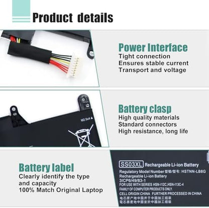 RE03XL L32656-005 Laptop Battery Replacement for HP ProBook 450 G6 450 G7 440 G6 430 445 455R G6 430 440 445 G7 Serie for hp probook 450 g6 Battery